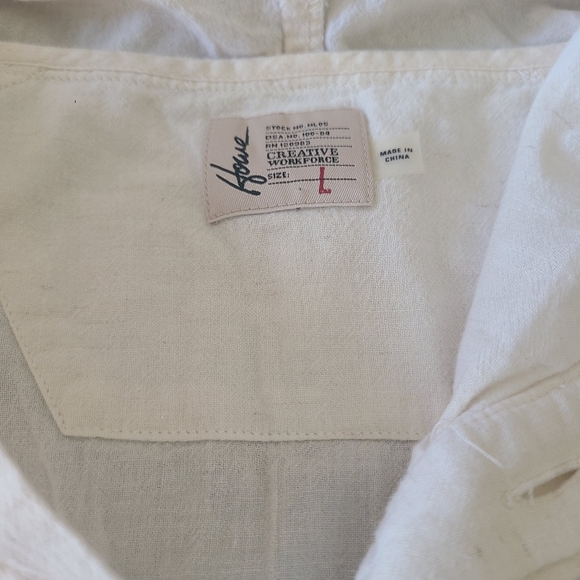 Mens howe creative workforce linen blend shirt size large - Picture 4 of 8